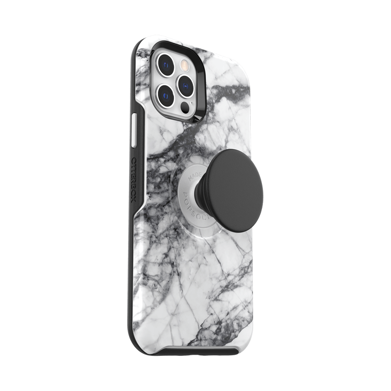 Otter + Pop Symmetry Series Case White Marble — iPhone 12/12 Pro image number 1