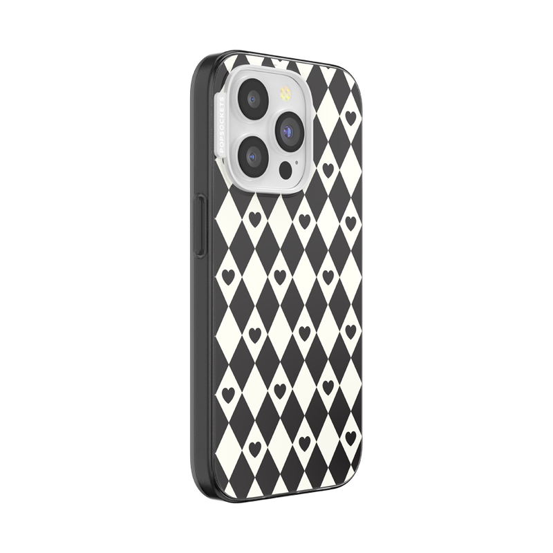Harlequin Hearts Black — iPhone 15 Pro MagSafe Case image number 1