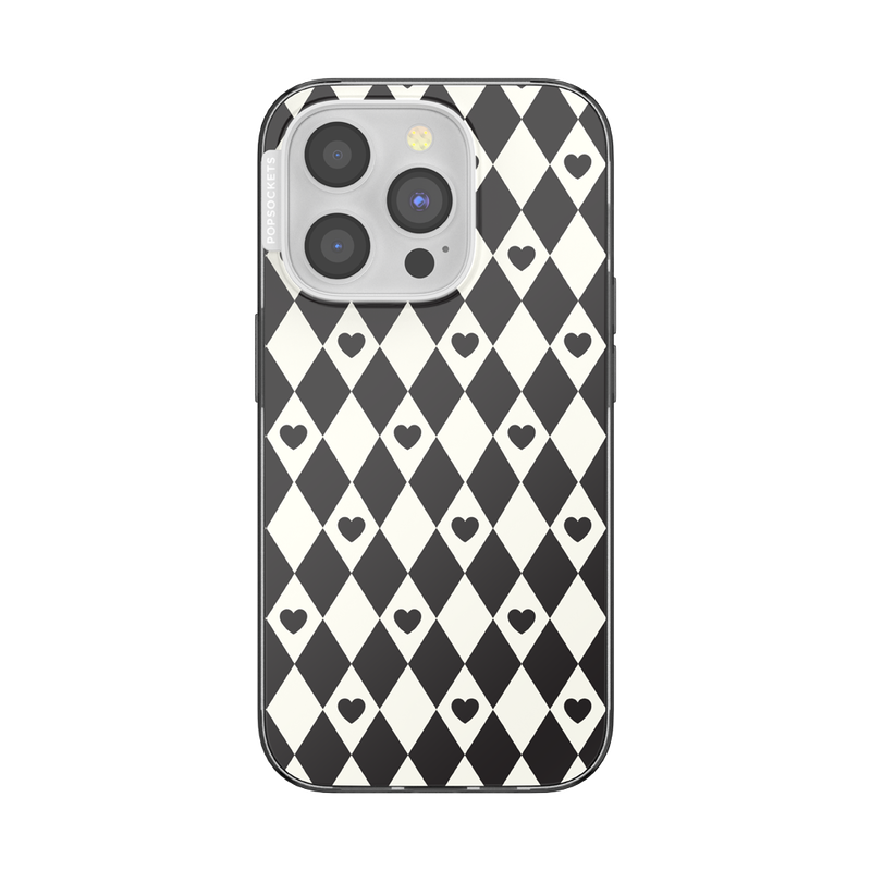 Harlequin Hearts Black — iPhone 15 Pro MagSafe Case image number 0