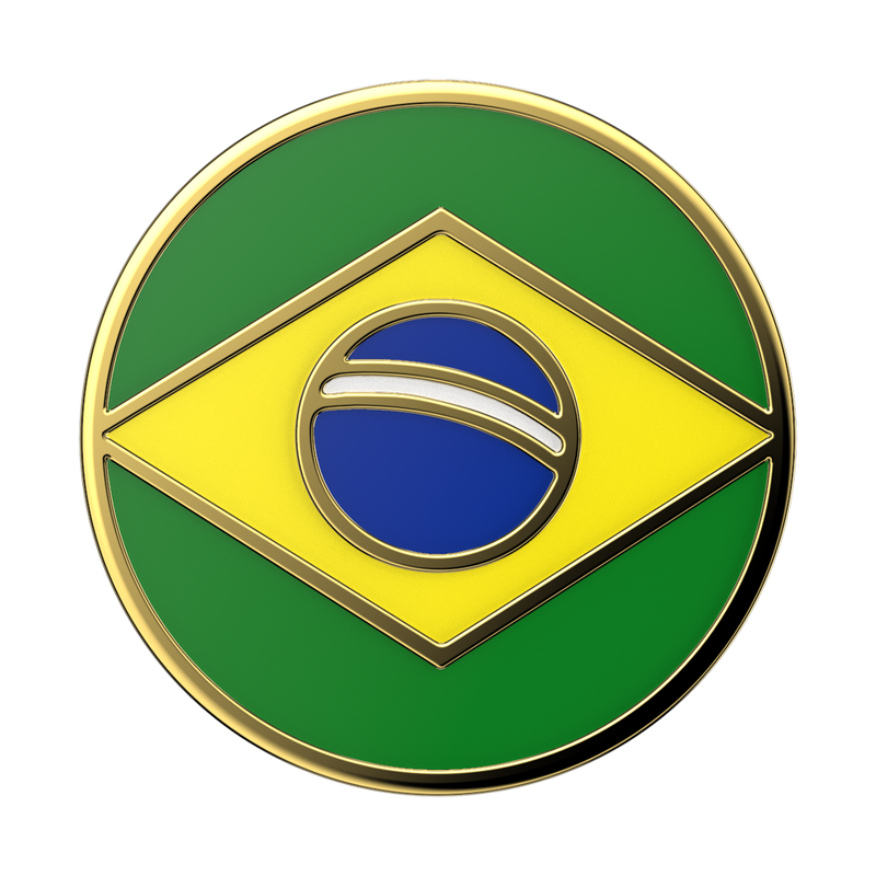 Enamel Brazilian Flag image number 1