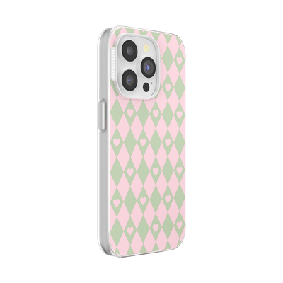 Secondary image for hover Harlequin Hearts Pink — iPhone 15 Pro MagSafe Case