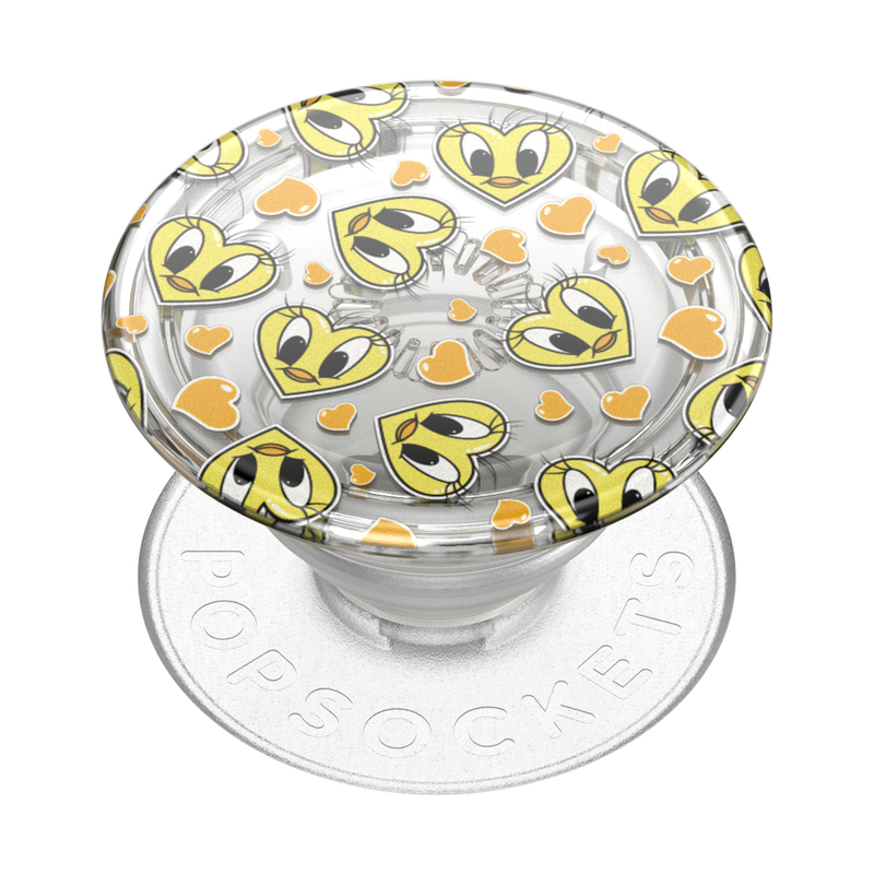 Translucent Tweety Heart Toss — Adhesive PopGrip image number 0