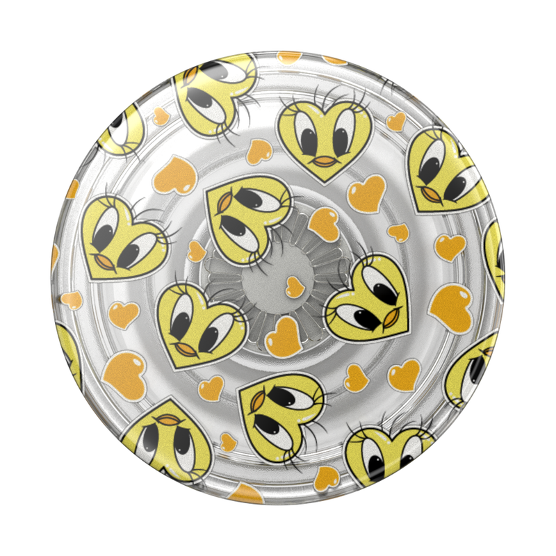 Translucent Tweety Heart Toss — Adhesive PopGrip image number 1