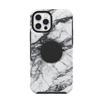 Otter + Pop Symmetry Series Case White Marble — iPhone 12/12 Pro