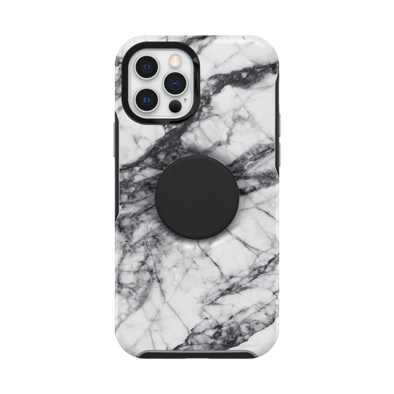 Otter + Pop Symmetry Series Case White Marble — iPhone 12/12 Pro image number 1