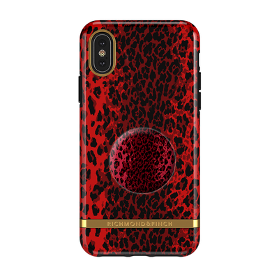 Richmond & Finch Case Red Leopard + Matching PopGrip