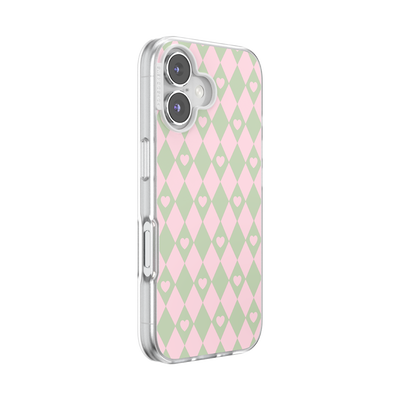 Secondary image for hover Harlequin Hearts Pink — iPhone 16 MagSafe Case