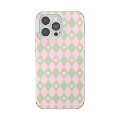 Harlequin Hearts Pink — iPhone 14 Pro Max MagSafe Case
