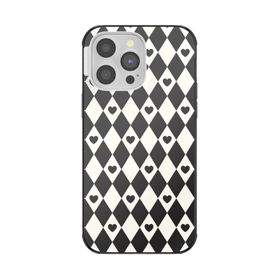 Harlequin Hearts Black — iPhone 14 Pro Max MagSafe Case